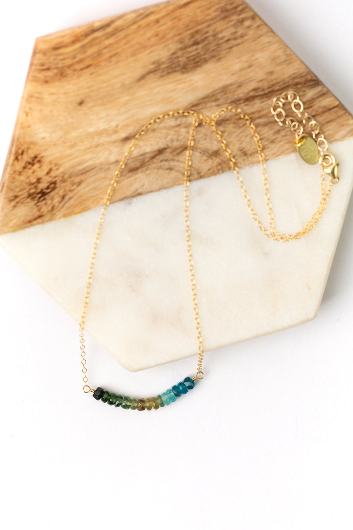 Limited Edition 16-18" Grossular Garnet, Apatite Simple Necklace