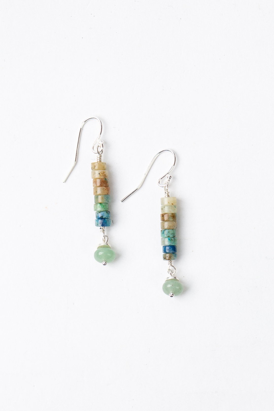 Limited Edition Jasper With Green Aventurine Simple Earrings