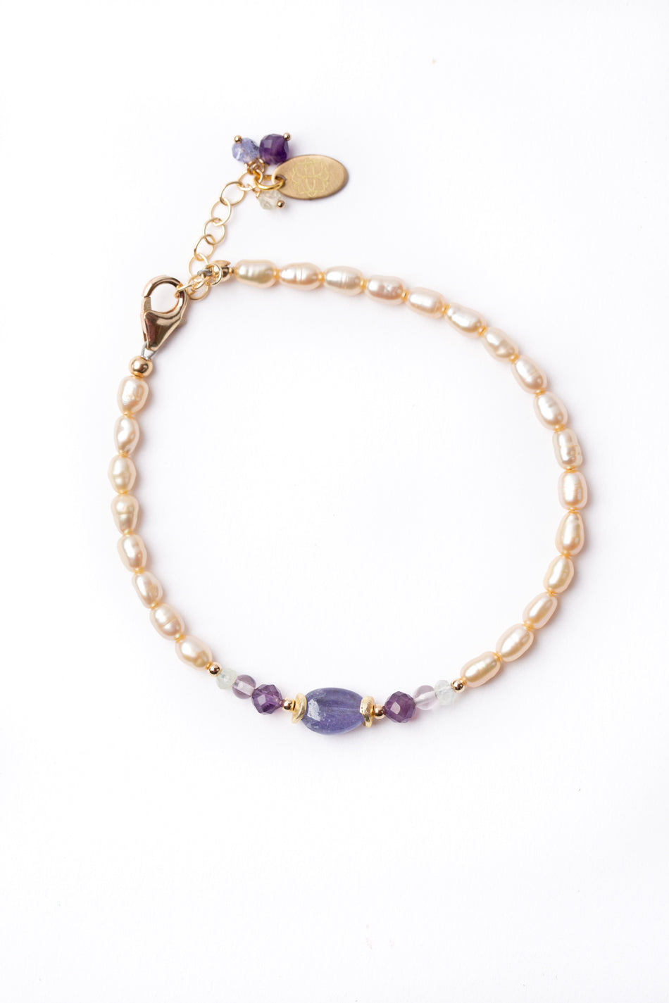 Meadow 7.5-8.5" Tanzanite, Amethyst Simple Bracelet
