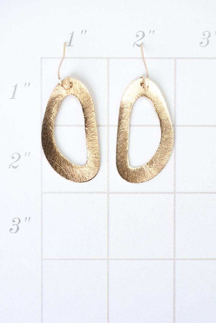 Brushed Gold Mod Earrings