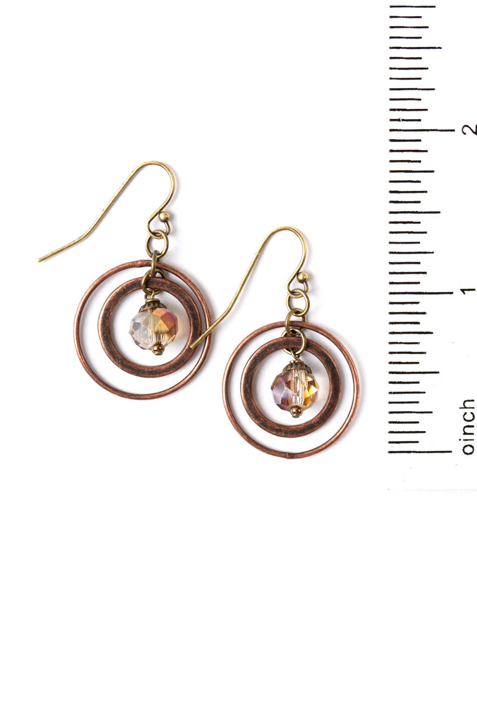 Mauve Mix Crystal Hoop Earrings (limited)