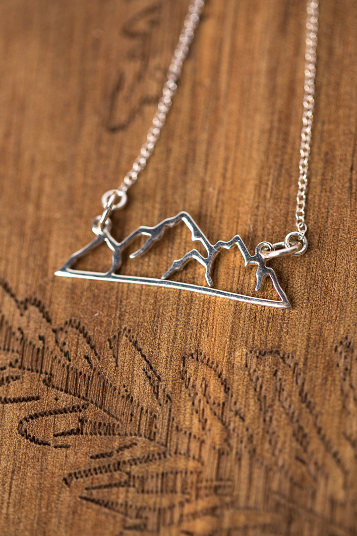 Mountains 16-18" Sterling Silver Necklace