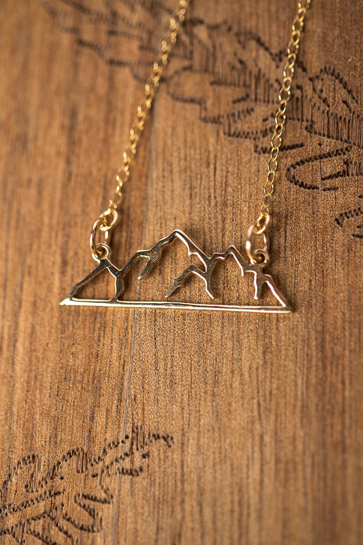 Mountains 16-18" Gold-Filled Necklace