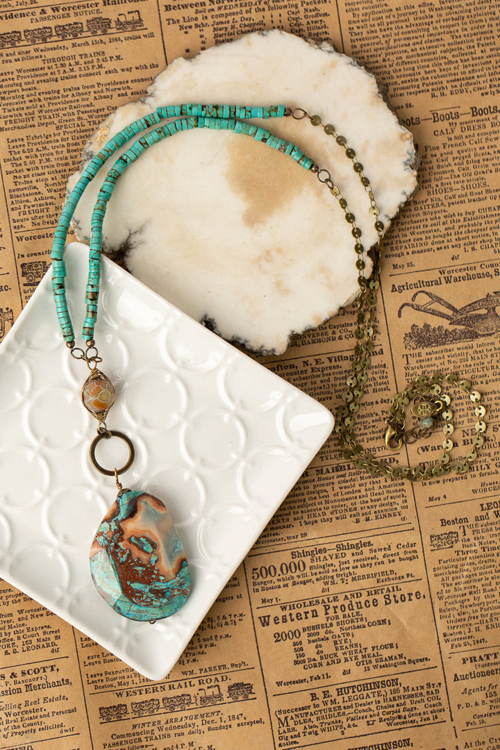 One Of A Kind 32-34" Mushroom Jasper Statement Necklace