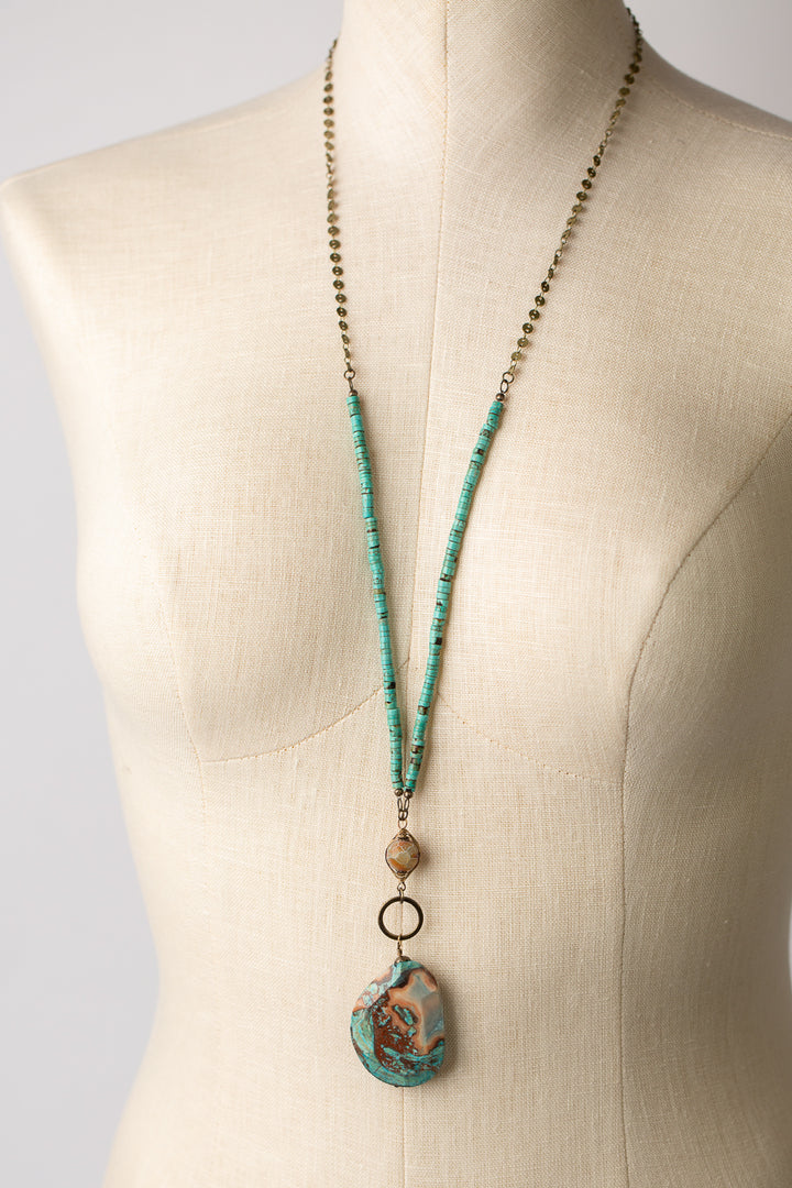 One Of A Kind 32-34" Mushroom Jasper Statement Necklace