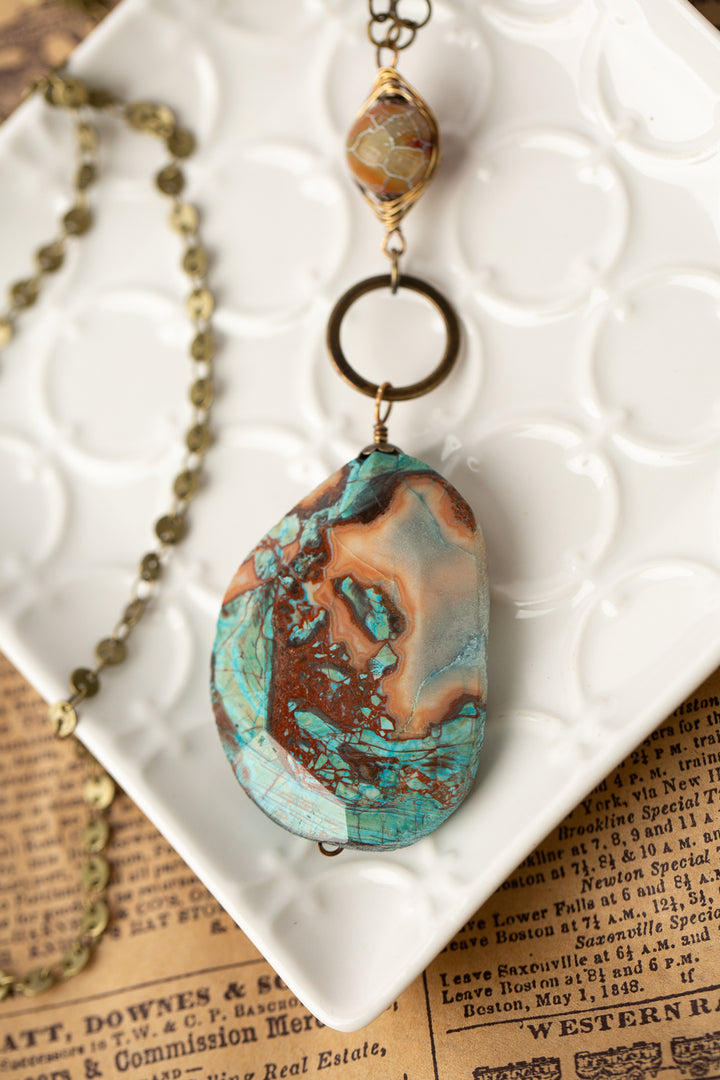 One Of A Kind 32-34" Mushroom Jasper Statement Necklace