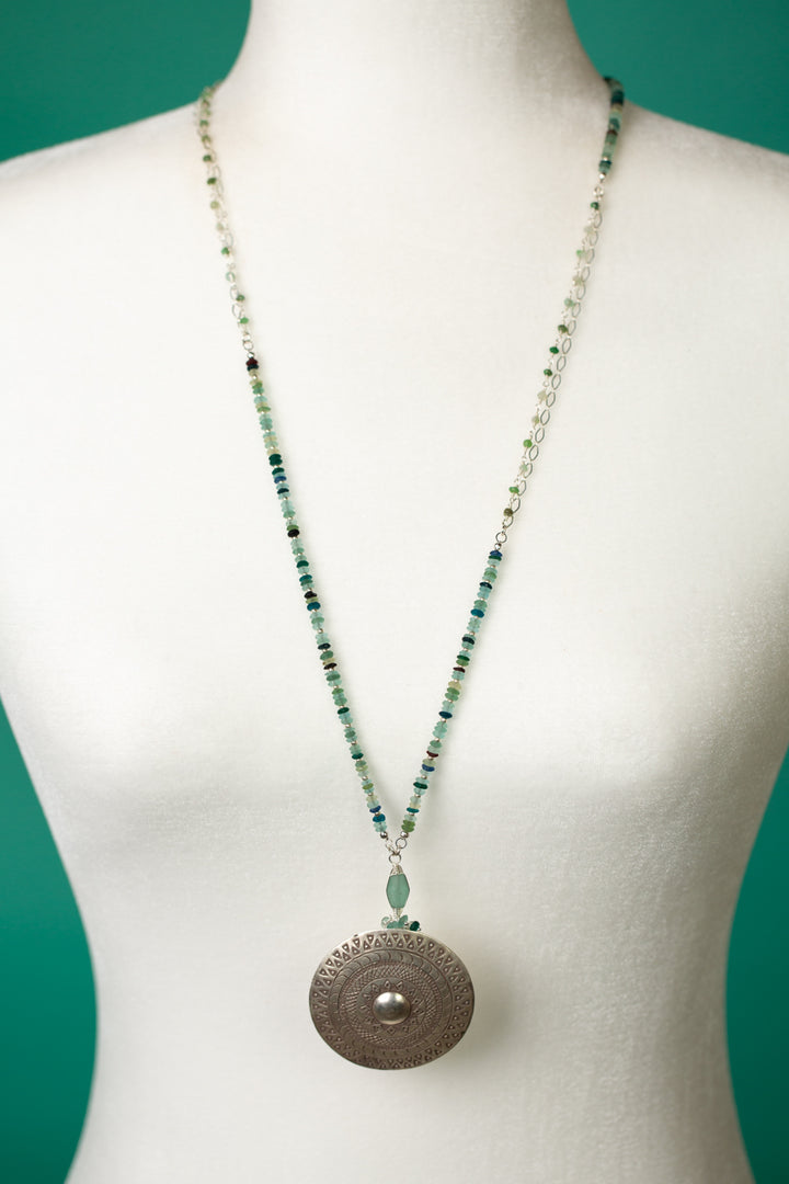 One of a Kind 16 or 32" Roman Glass Convertible Necklace