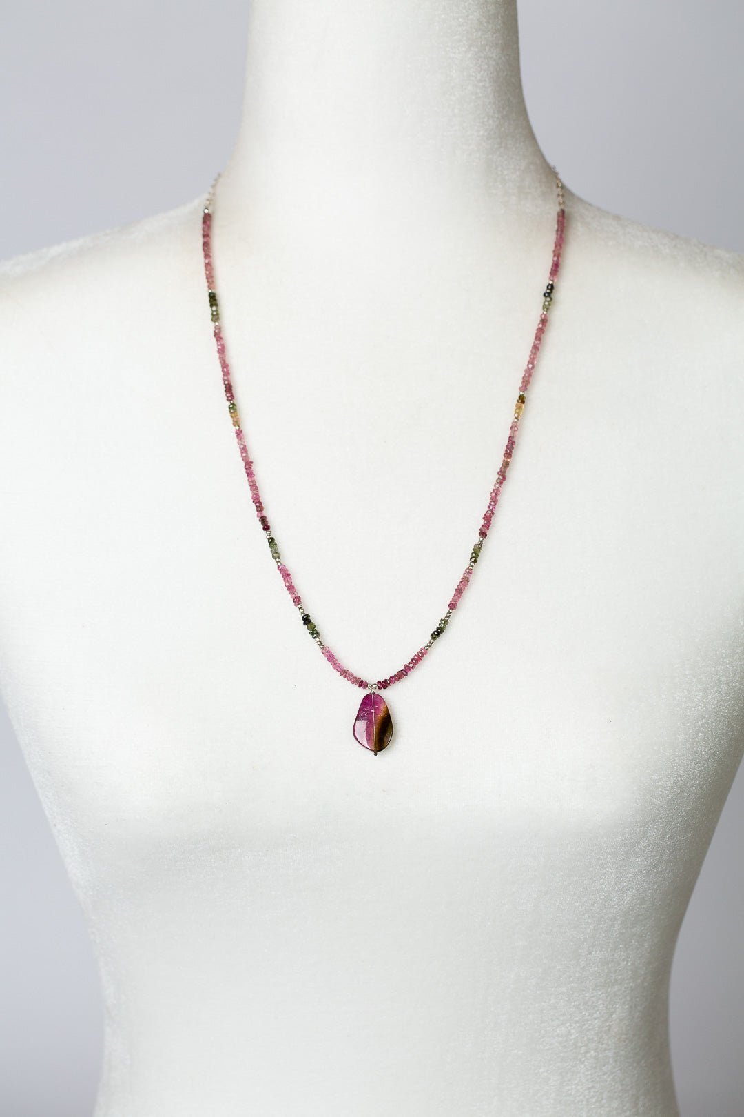 One Of A Kind 24-26" Watermelon Tourmaline Statement Necklace