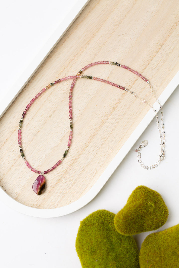 One Of A Kind 24-26" Watermelon Tourmaline Statement Necklace