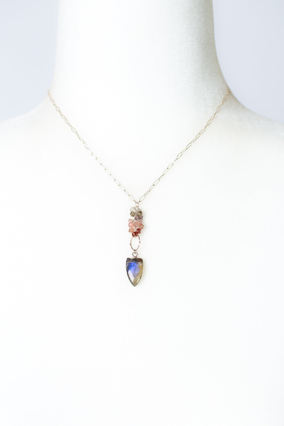 Prism 16.5-18.5" Spinel With Labradorite Cluster Necklace