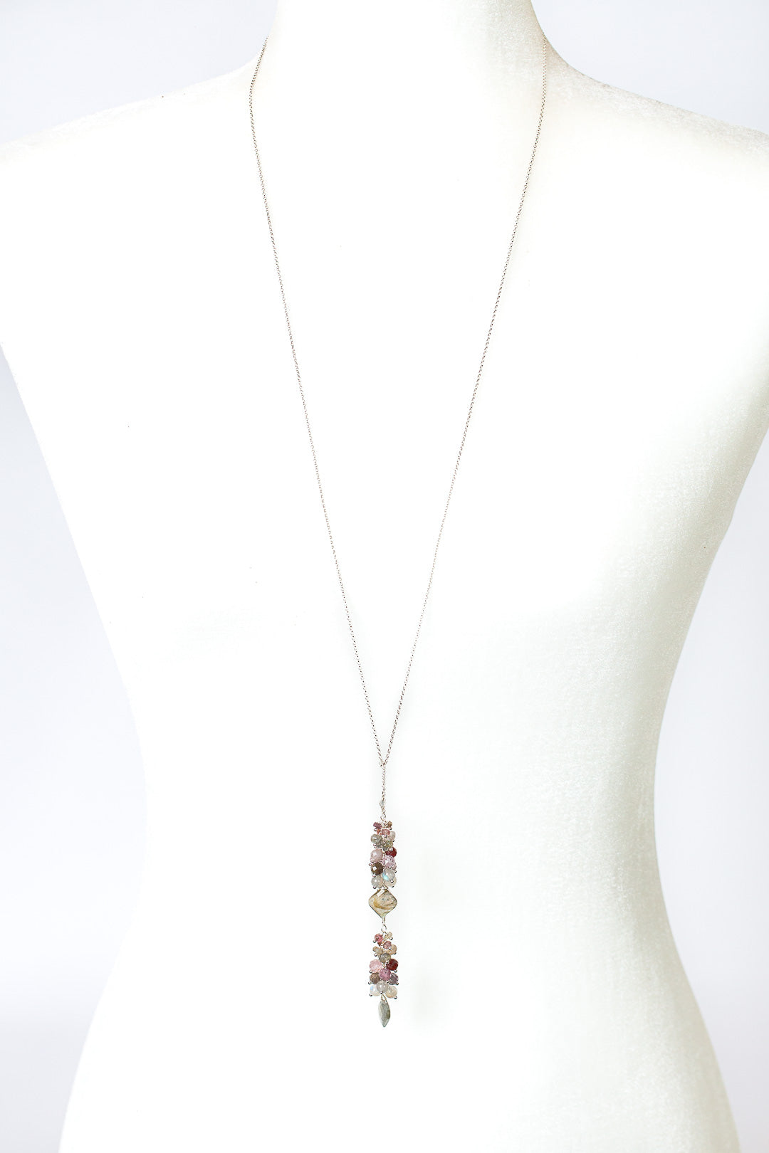 Prism 36" Spinel With Labradorite Cluster Necklace