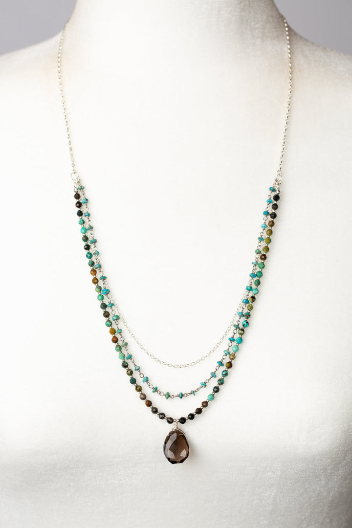 Protection 25.75-27.75" Turquoise Multistrand Necklace