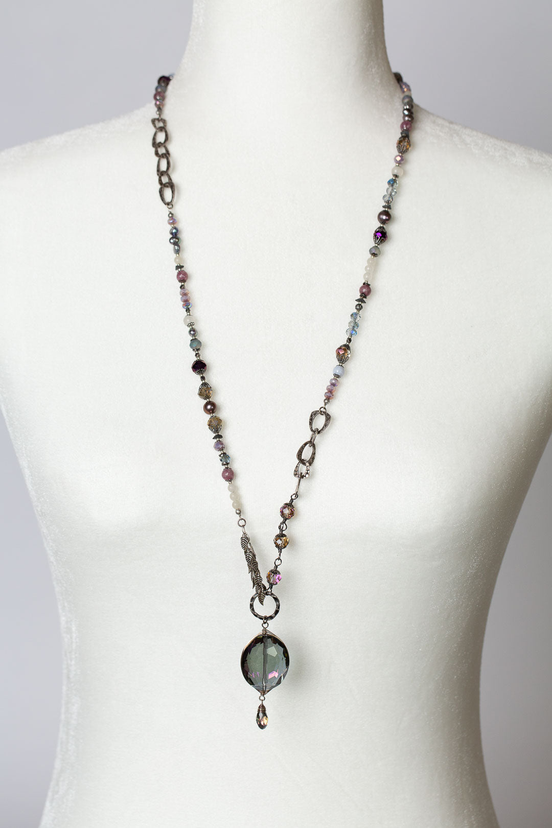 Reflections 30-32" Crystal Pendant Collage Necklace