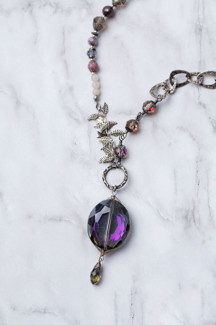 Reflections 30-32" Crystal Pendant Collage Necklace