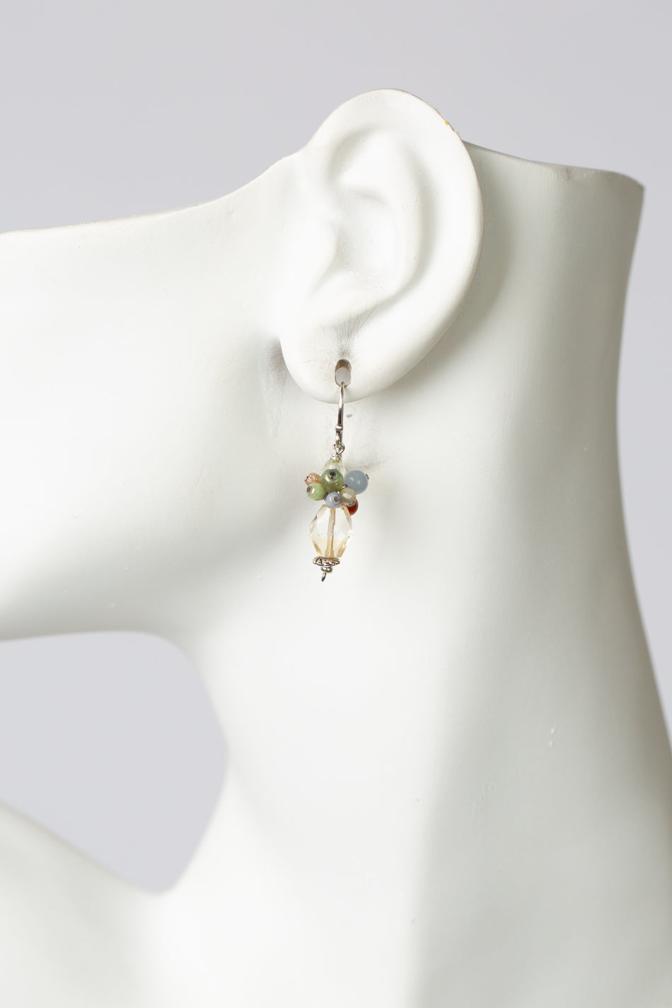 Refresh Czech Glass, Citrine, Jasper Cluster Earrings (limited)