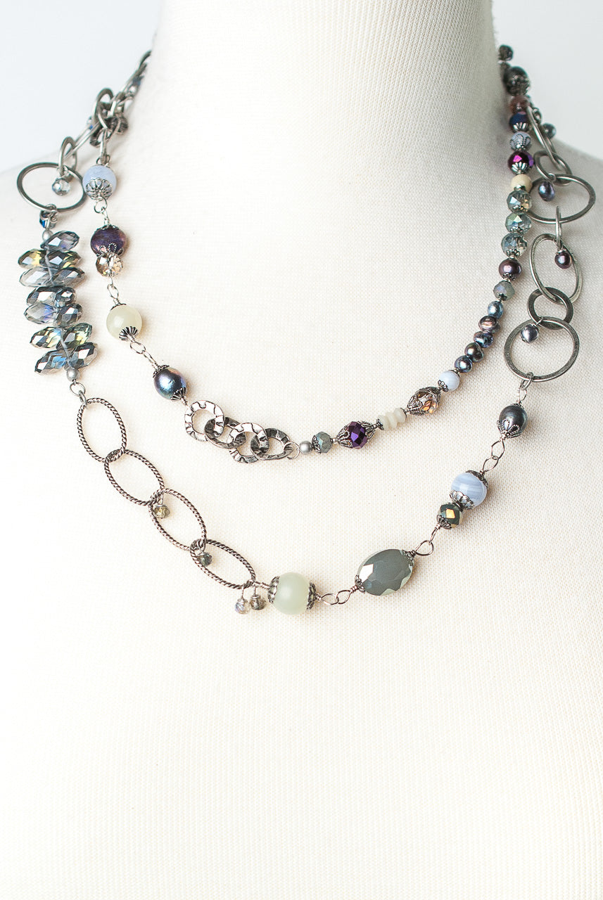 Reflections 44-46" Long Collage Layer Necklace (limited)