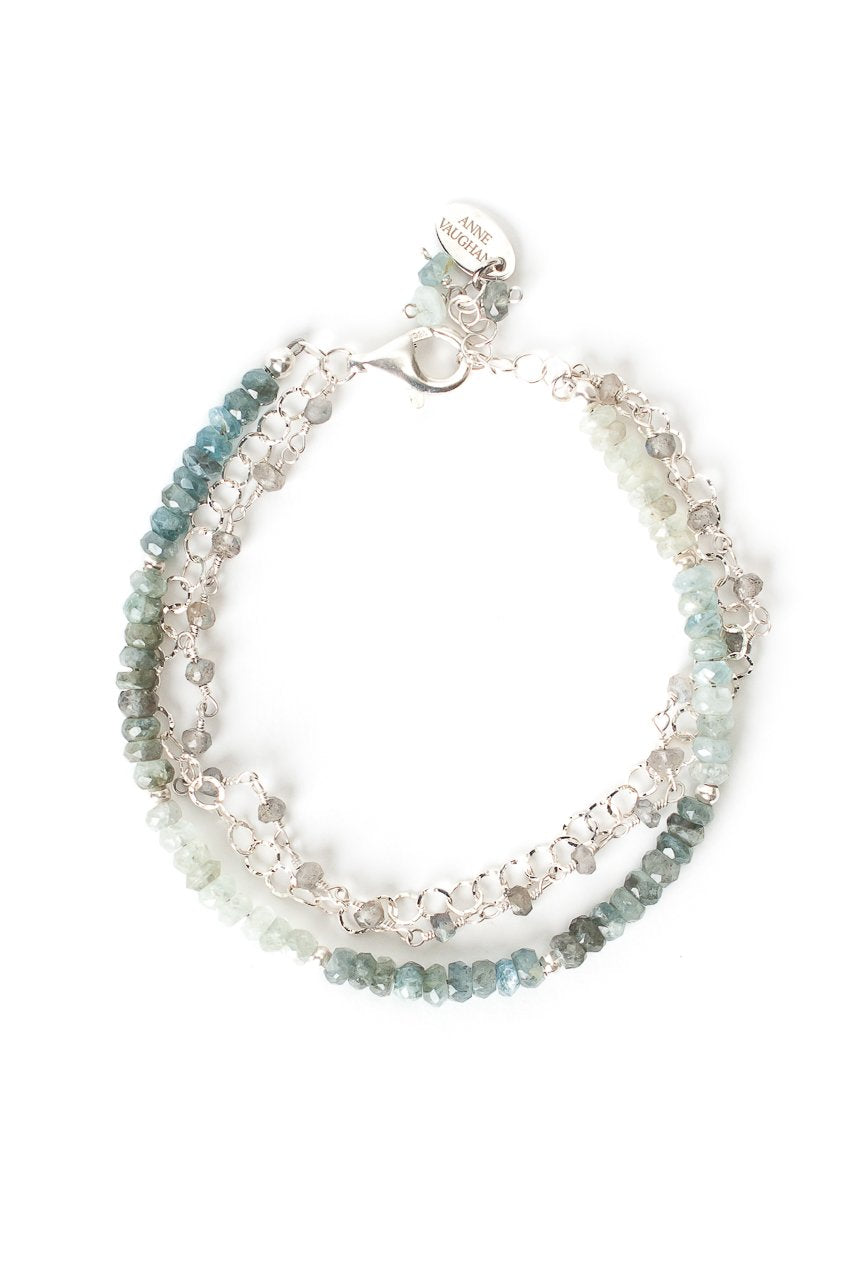 *Resilience 7.25-8.25" Aquamarine Charm Bracelet