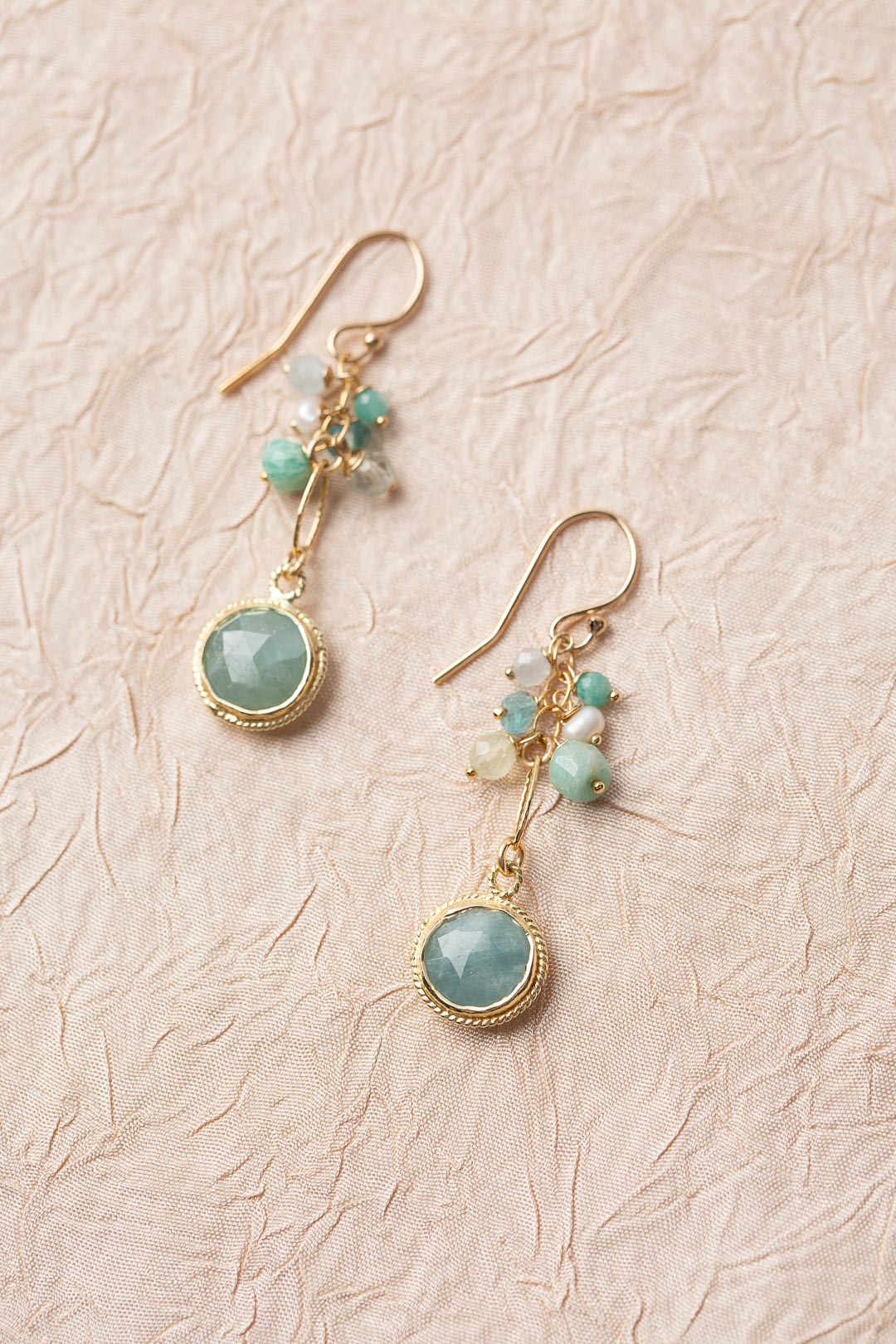 Serenity Gemstone Cluster Earrings