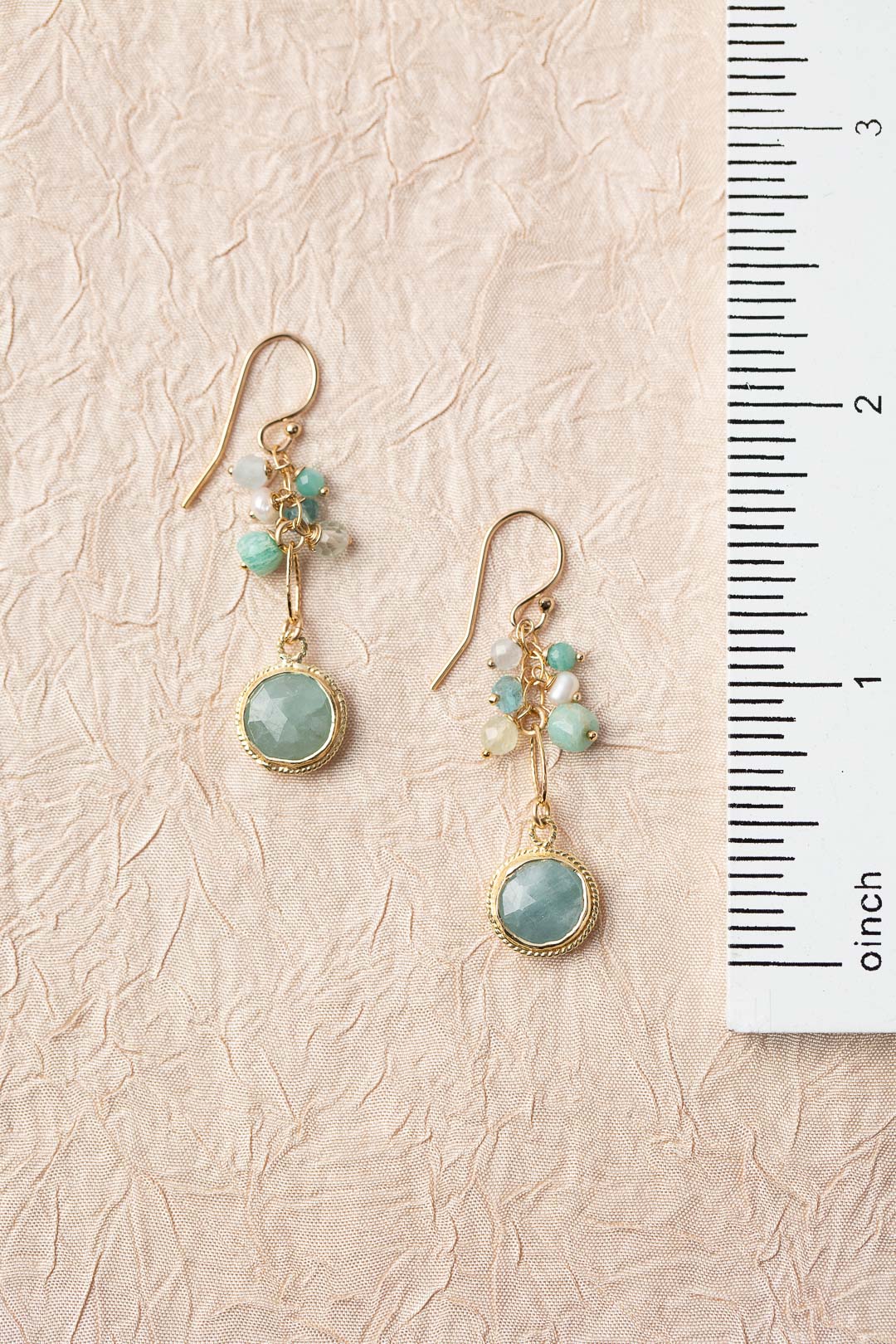 Serenity Gemstone Cluster Earrings