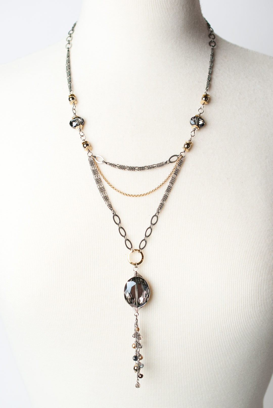 Silver & Gold 21.5-23.5" Layered Necklace