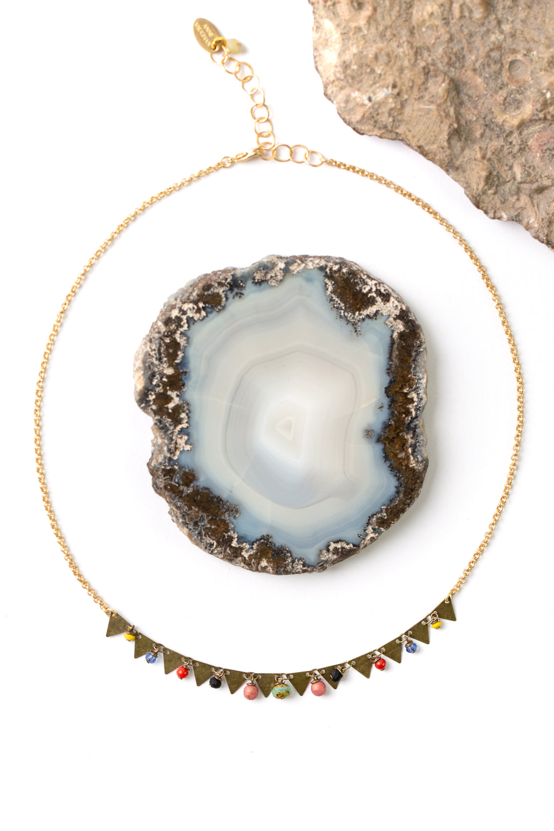 Sisterhood 16-18" Czech Glass Quartz Crystal Simple Necklace