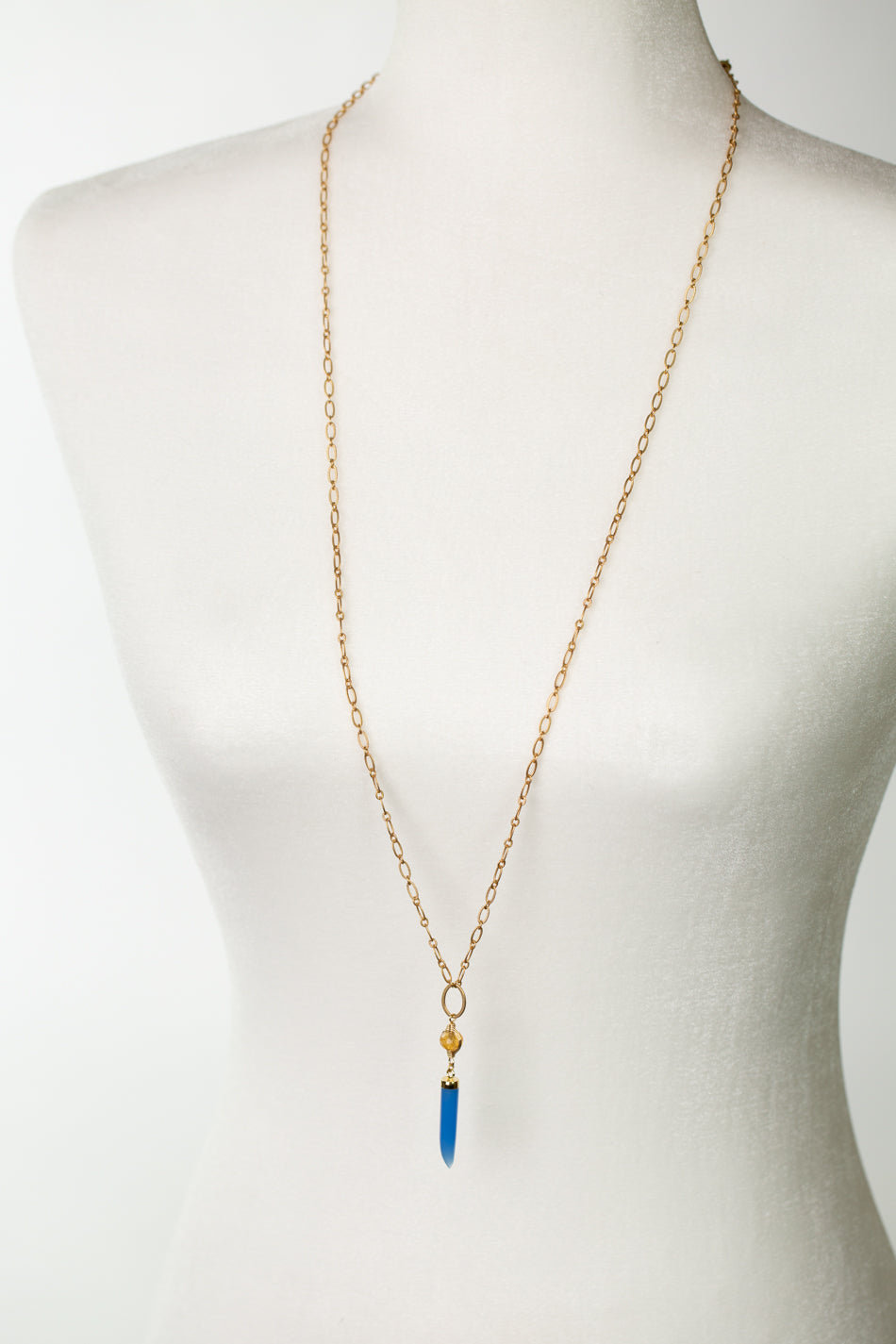 Sand And Sea 40" Citrine Simple Necklace