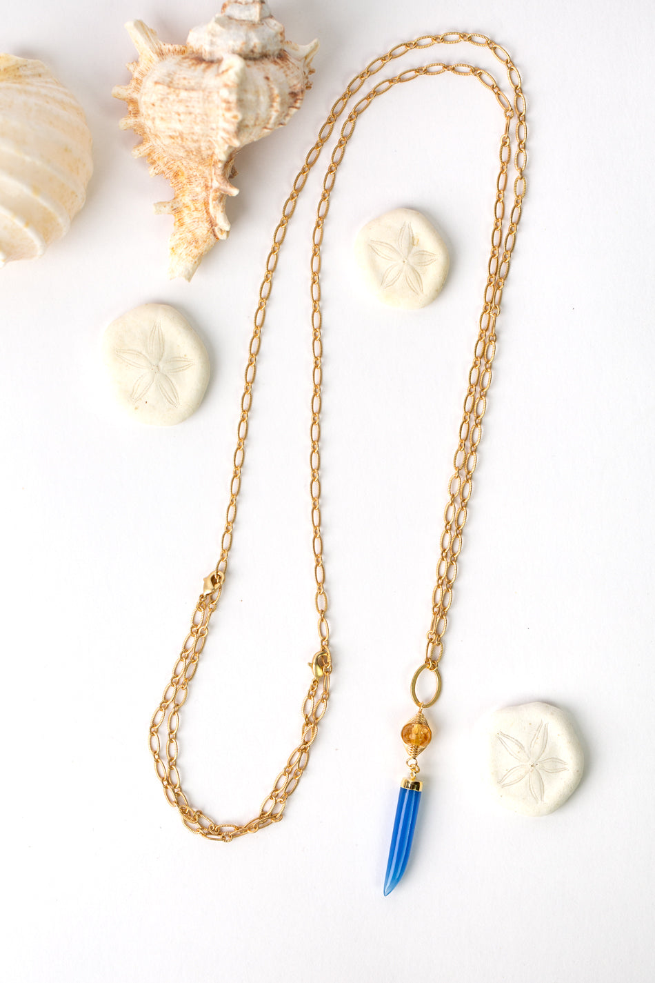 Sand And Sea 40" Citrine Simple Necklace
