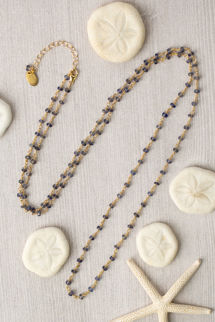 Seaside 33-35" Iolite Gemstone Chain Simple Necklace