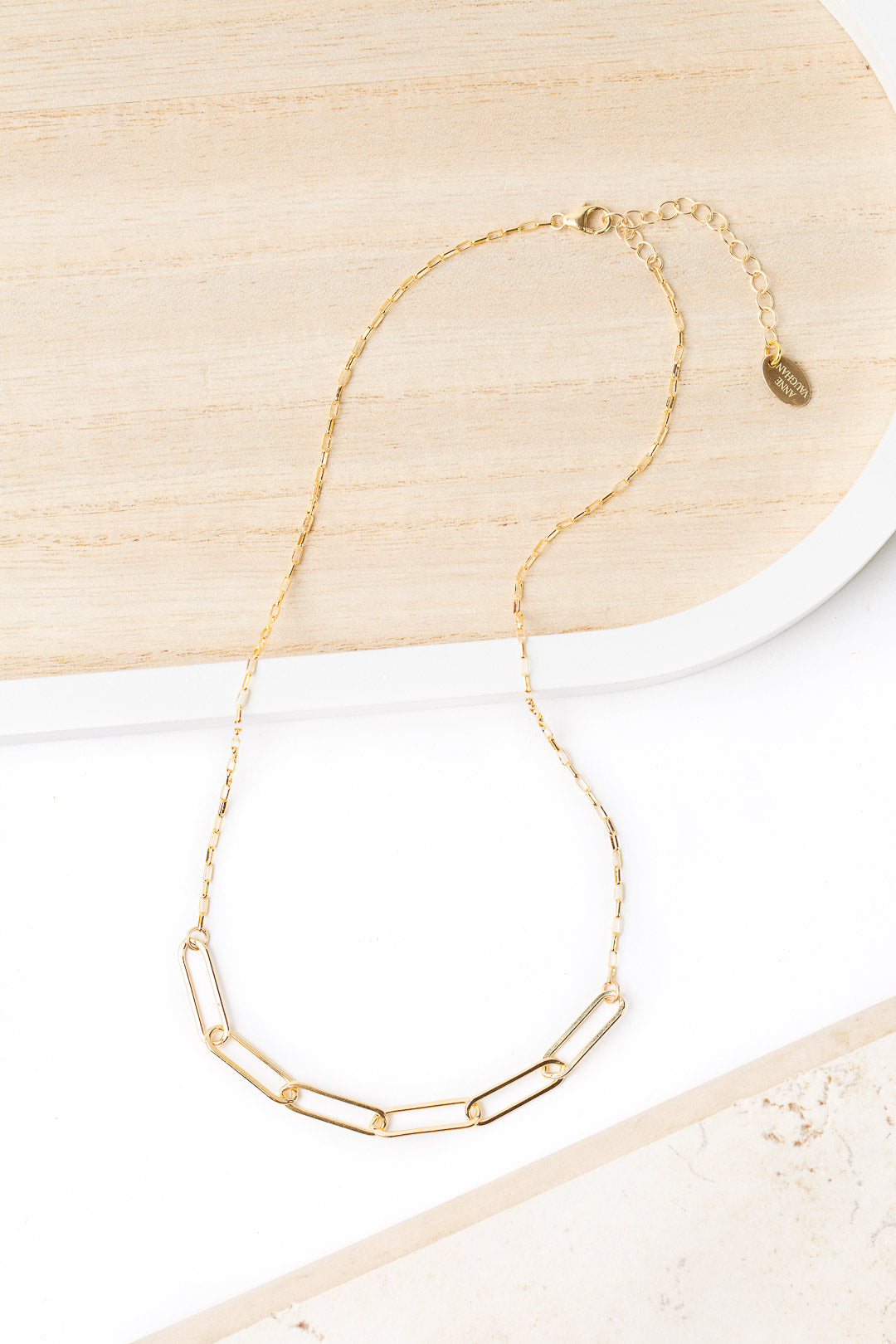 Simplicity 16-18" Gold Paperclip Simple Necklace