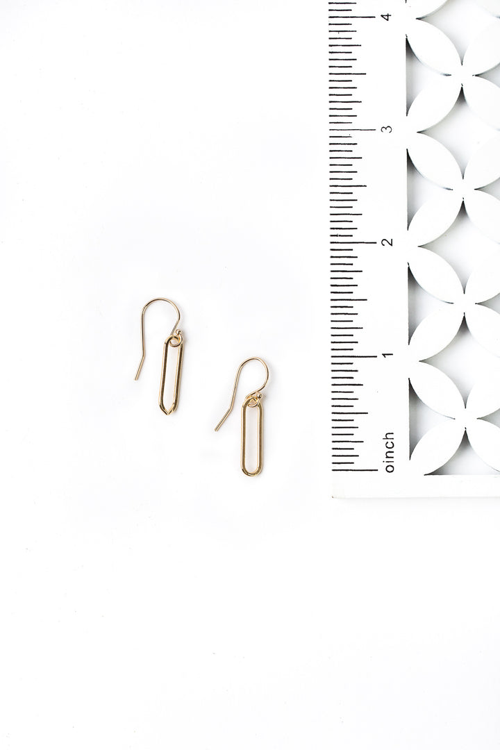 Simplicity Gold Paperclip Simple Earrings