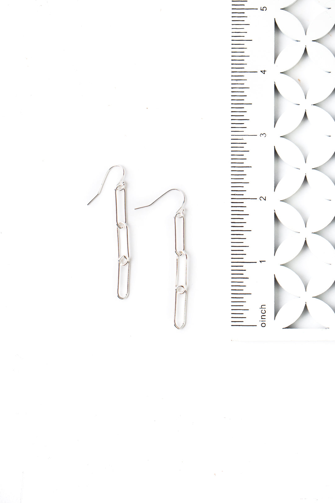 Simplicity Sterling Silver Longer Paperclip Simple Earrings