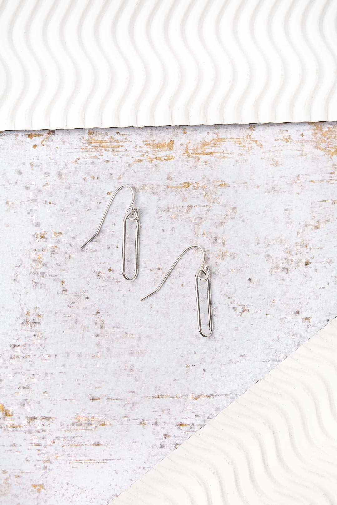 Simplicity Sterling Silver Paperclip Simple Earrings