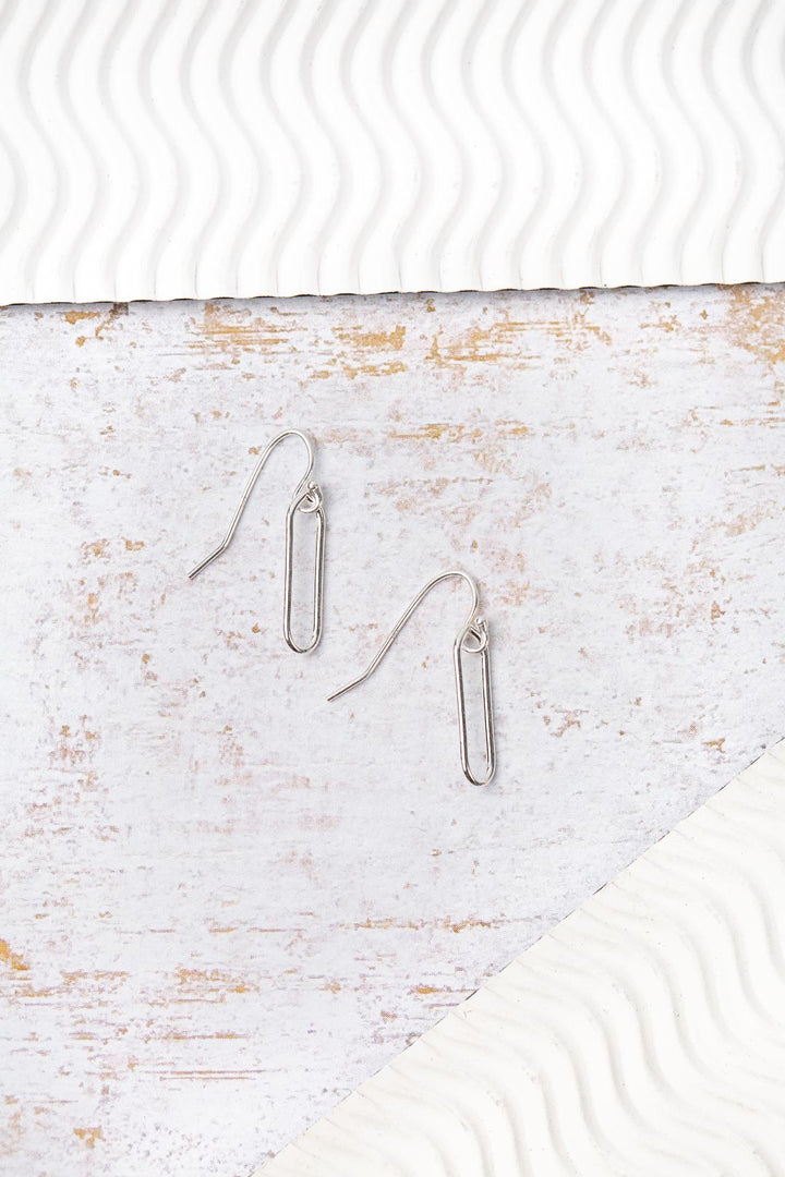 Simplicity Sterling Silver Paperclip Simple Earrings